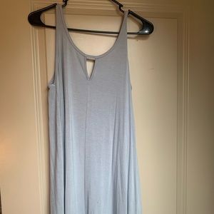 grey flowy dress